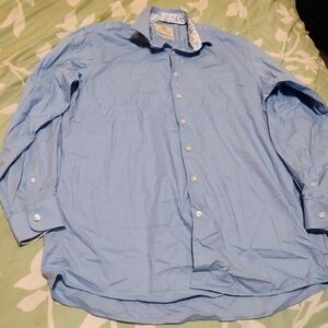 Light Blue Men's Casual Button Down Shirt